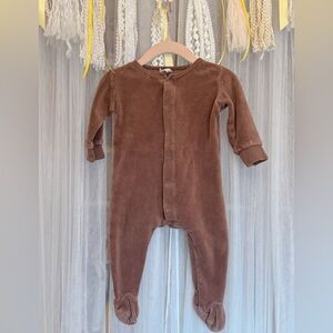 Quincy Mae Brown Baby Footed One-Piece